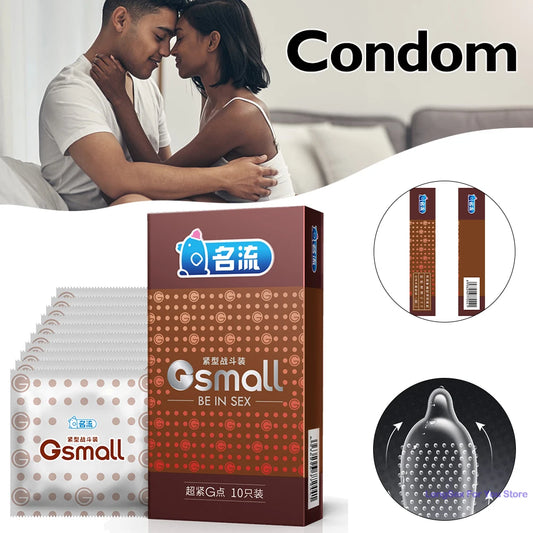 45mm Small Size Condoms for men Tight Ribed Spikes Long lasting Delayed Pleasure Latex Penis Sleeve goods for adults - Seprincess