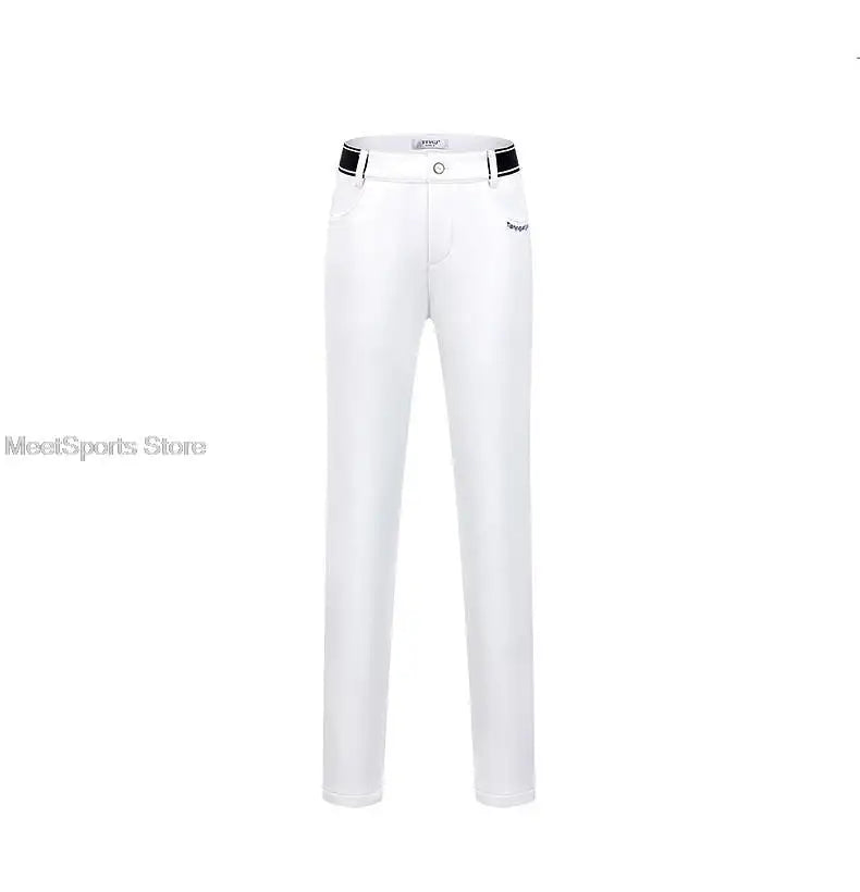 Ttygj Plus Velvet Ladies Slim Trousers Autumn Winter Golf Pants Women Waterproof Sports Tennis Pants Warm Long Trousers XS-XXL