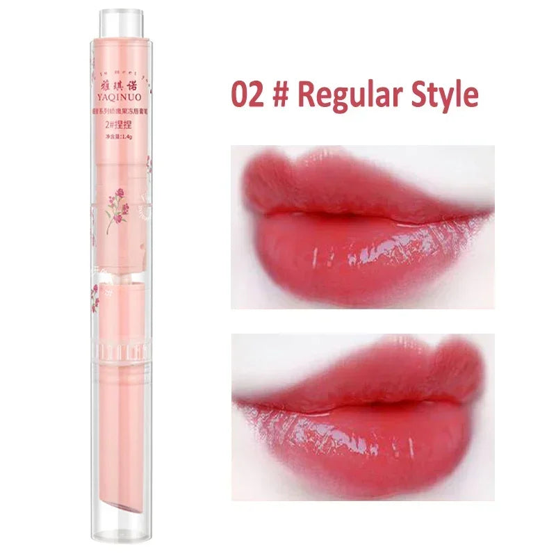 Transparent Lip Glaze Flower Honey Jelly Lipstick Pen Waterproof Non-stick Cup Heart-shaped Lip Gloss Korea Women Lips Makeup - Seprincess