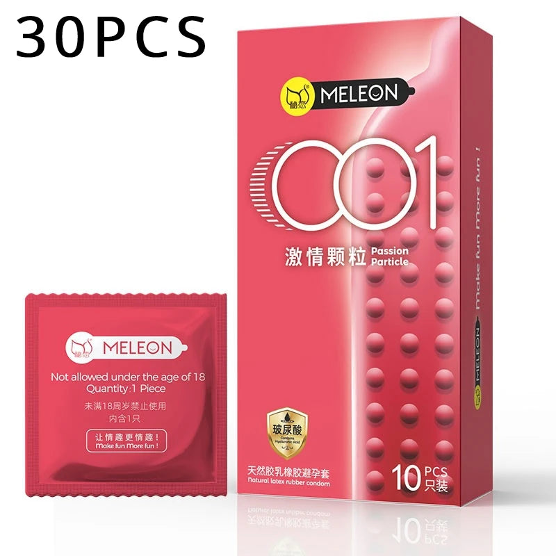 Large Particles Condom Vaginal Massage Sex Toys for Adult Men Spike Dotted Penis Sleeves Threaded Stimulation Condoms Sex Goods - Seprincess