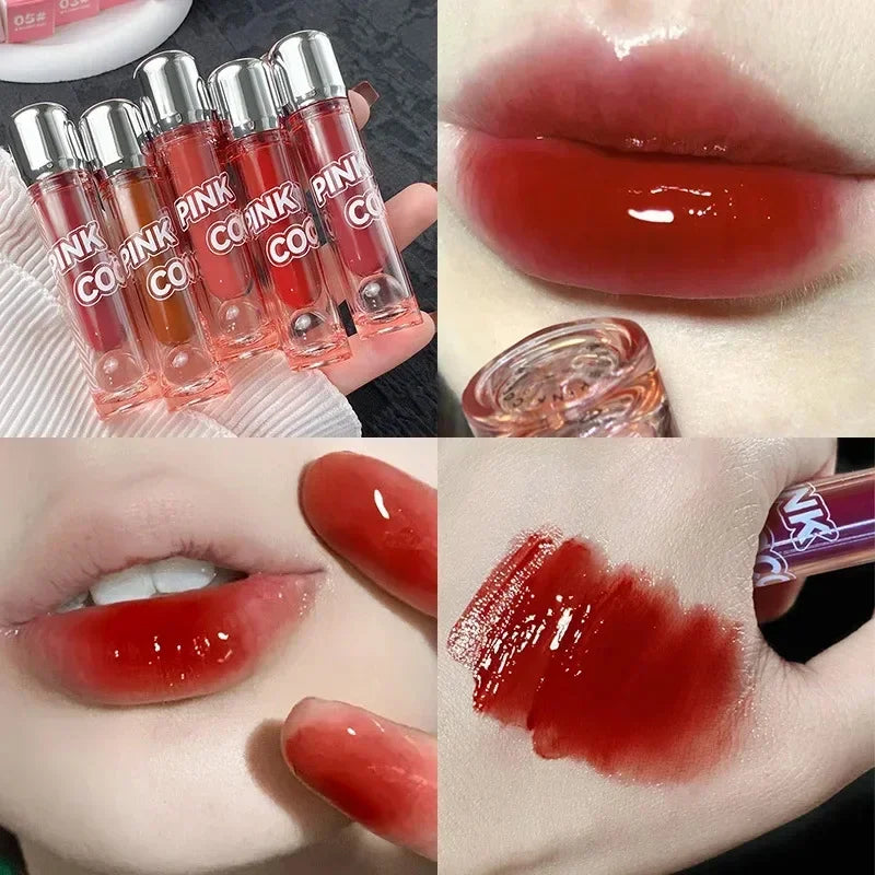 New Jelly Mirror Black Tube Lipstick Long Lasting Non-stick Cup Moisturize Water Light Lip Gloss Korean Lips Makeup Cosmetic 1pc - Seprincess