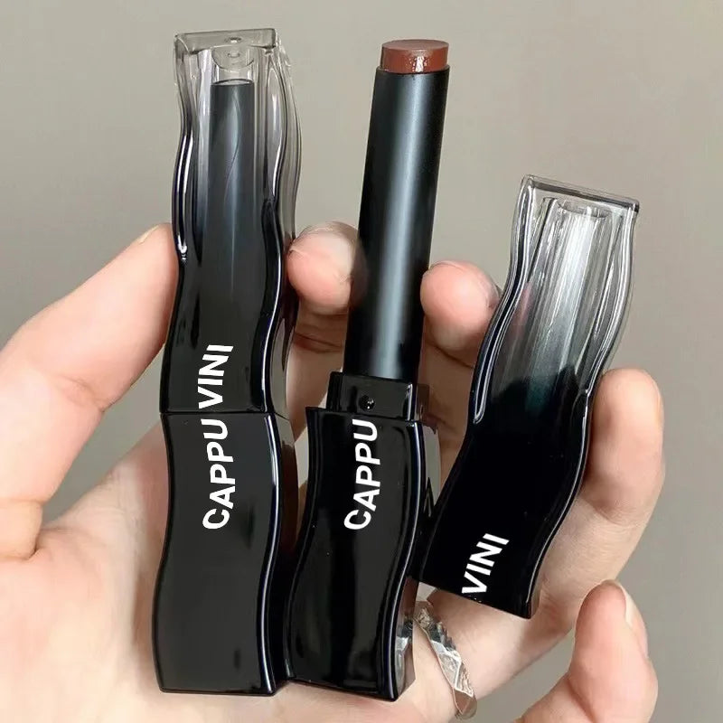 New Jelly Mirror Black Tube Lipstick Long Lasting Non-stick Cup Moisturize Water Light Lip Gloss Korean Lips Makeup Cosmetic 1pc - Seprincess