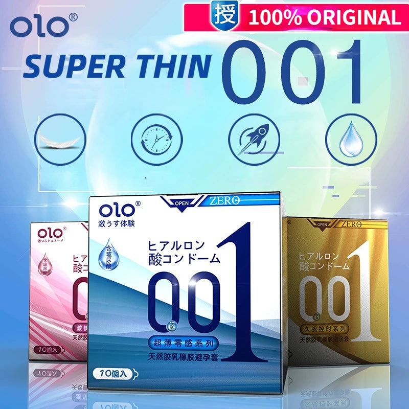 0.01 Super Ultra Thin Condoms for men Ejaculation delay Lubricated Penis Sleeve long-lasting Condone Intimate Good Sex Products - Seprincess