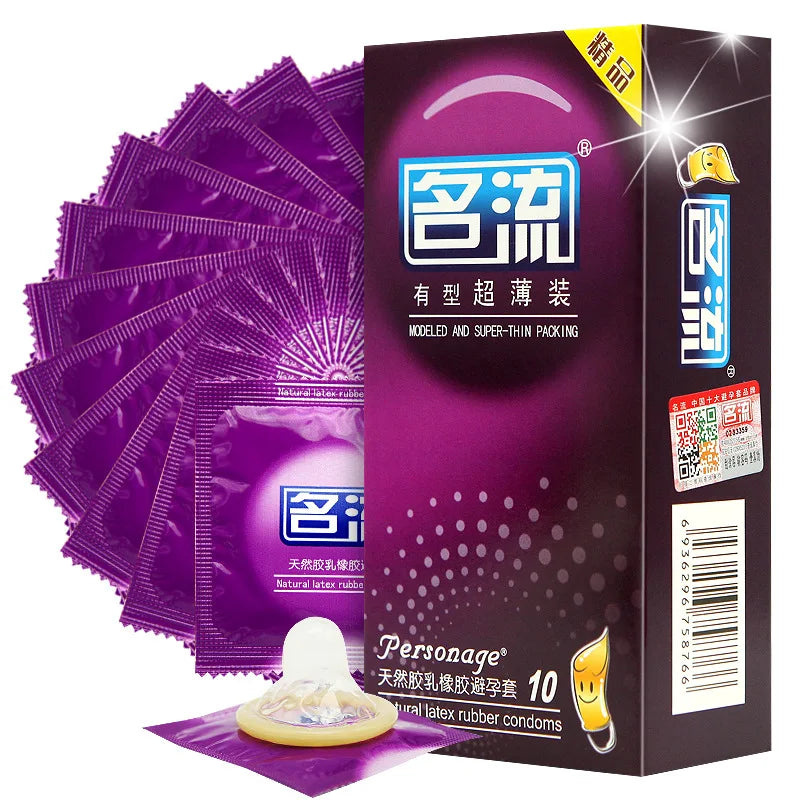 Men Condoms Natural Latex Penis Sleeve Sex Products Vaginal Stimulation Ultra Thin Condoms Safer Contraception - Seprincess