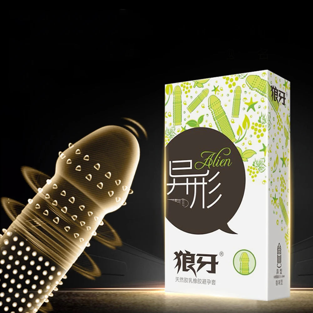 Super Dotted Large Spiked Condom Sex Toys Adult Supplies Natural Rubber Special Condoms Lubricated Penis Sleeve Sex Shop For Men - Seprincess