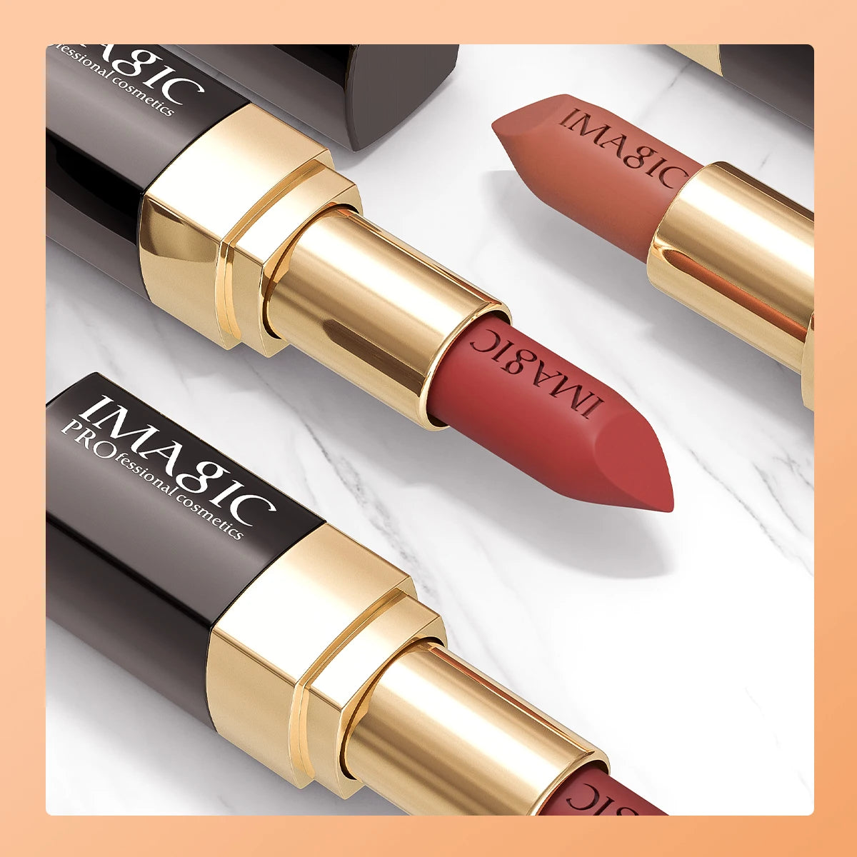 IMAGIC 12-Color Lipstick Matte Waterproof Velvet Pigment Nude Rouge Waterproof Long Lasting Lip Profissional Cosmetics Beauty - Seprincess