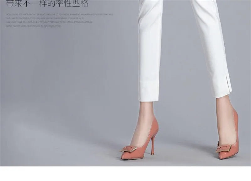 White Pants 2024 New Spring Summer High Waist Slim Stretch Pencil Pants Office Ladies Elegant Suit Pants Women Straight Trousers