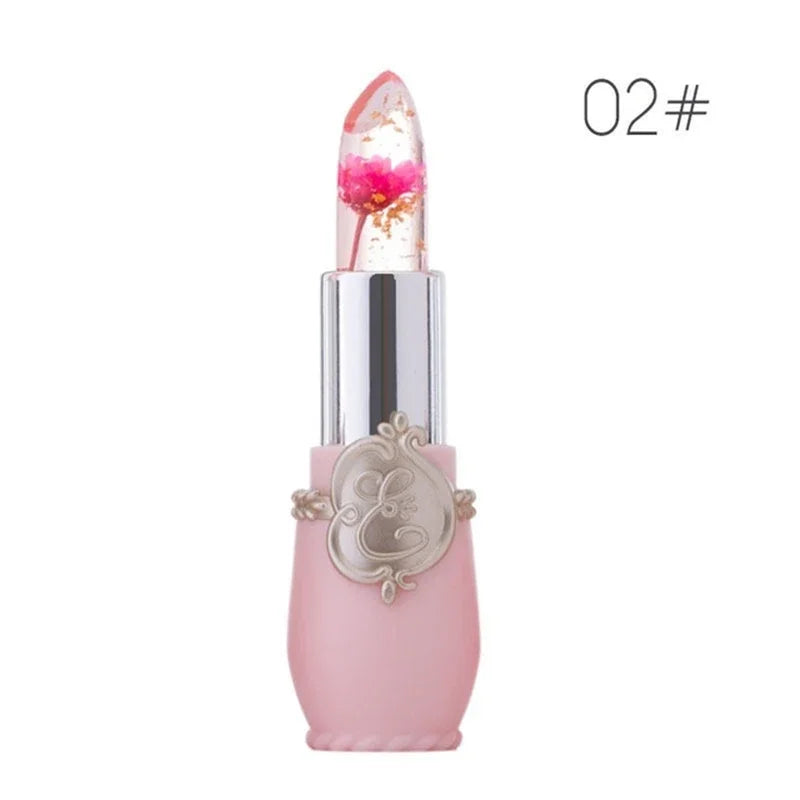 Moisturizing Flower Lipstick Waterproof Temperature Color Change Jelly Crystal Transparent Magic Lip Blam Repair Lips Cosmetics - Seprincess