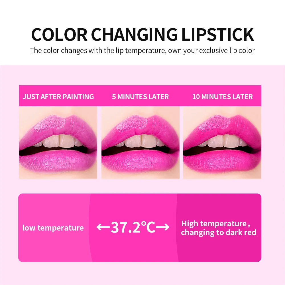 6 Color Magic Lipstick Temperature Color Changing Lip Stain Gloss Moisturizing And Long Lasting Waterproof Lip Balm lakerain - Seprincess