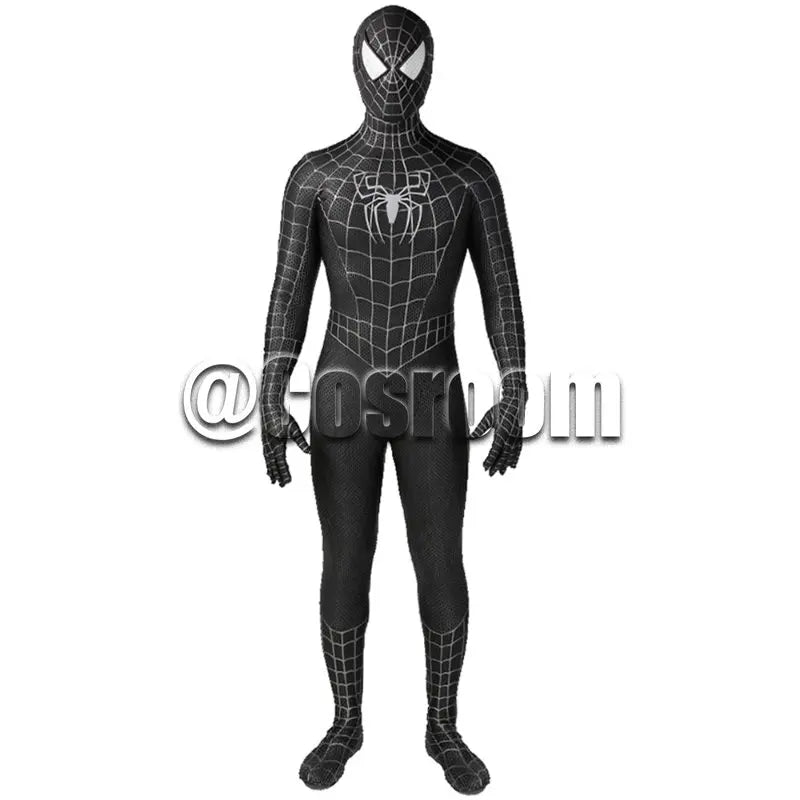 Tobey Maguire Spiderman Costume Black/Red Raimi Spider Man Cosplay Superhero Zentai Suit Halloween Costumes for Adults - Seprincess