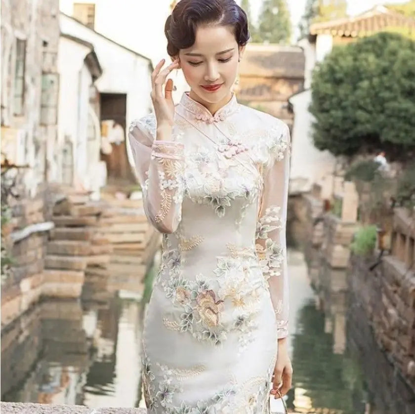 Party Women Dress Luxury China Style Elegant Banquet Long Qipao Oriental Female Wedding Slim Prom Cheongsam Gowns Vestido S-4XL - Seprincess