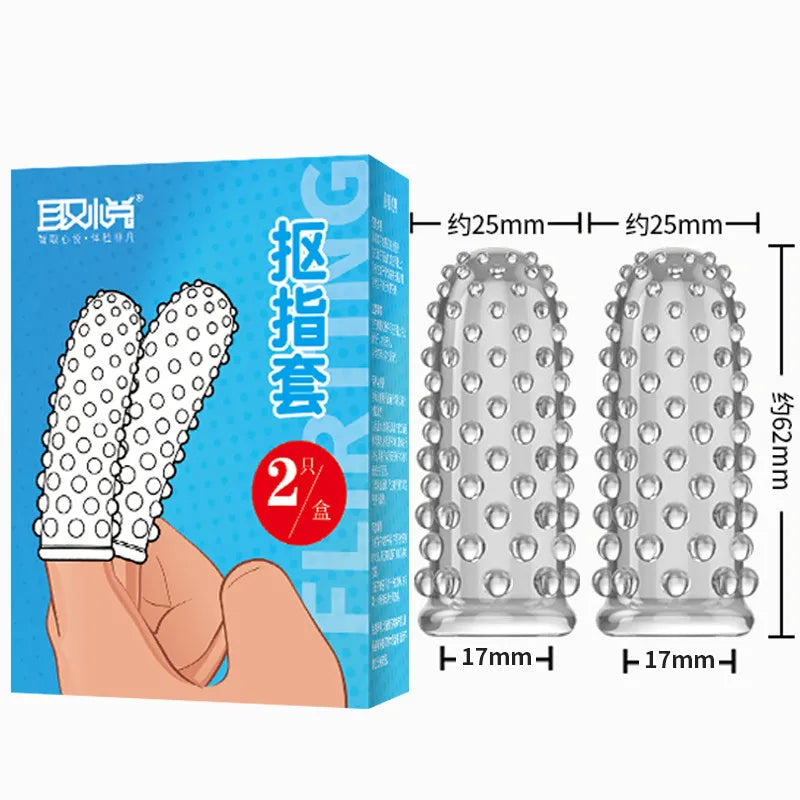 G-spot Finger Condoms Vaginal Stimulation Sex Toys For Man Woman Les Big Spikes Finger Sleeve Clitoris Massage Adult Sex Product - Seprincess