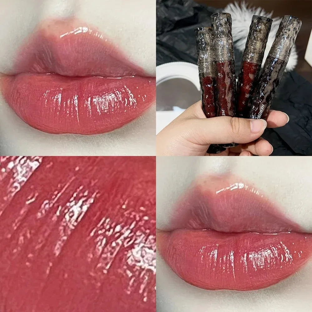 Water Light Nude Brown Lipgloss Lasting Waterproof Mirror Glass Tea Red Lipstick Not Easy To Fade Lip Glaze Lips Makeup Cosmetic - Seprincess