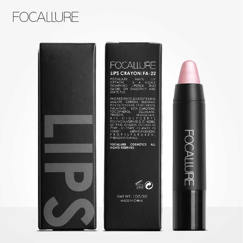 FOCALLURE 31 Colors Matte Lipstick Long Lasting Waterproof Sexy Lipbalm Non-Stick Lip Tint Lip Pencil Makeup Cosmetics for Women - Seprincess