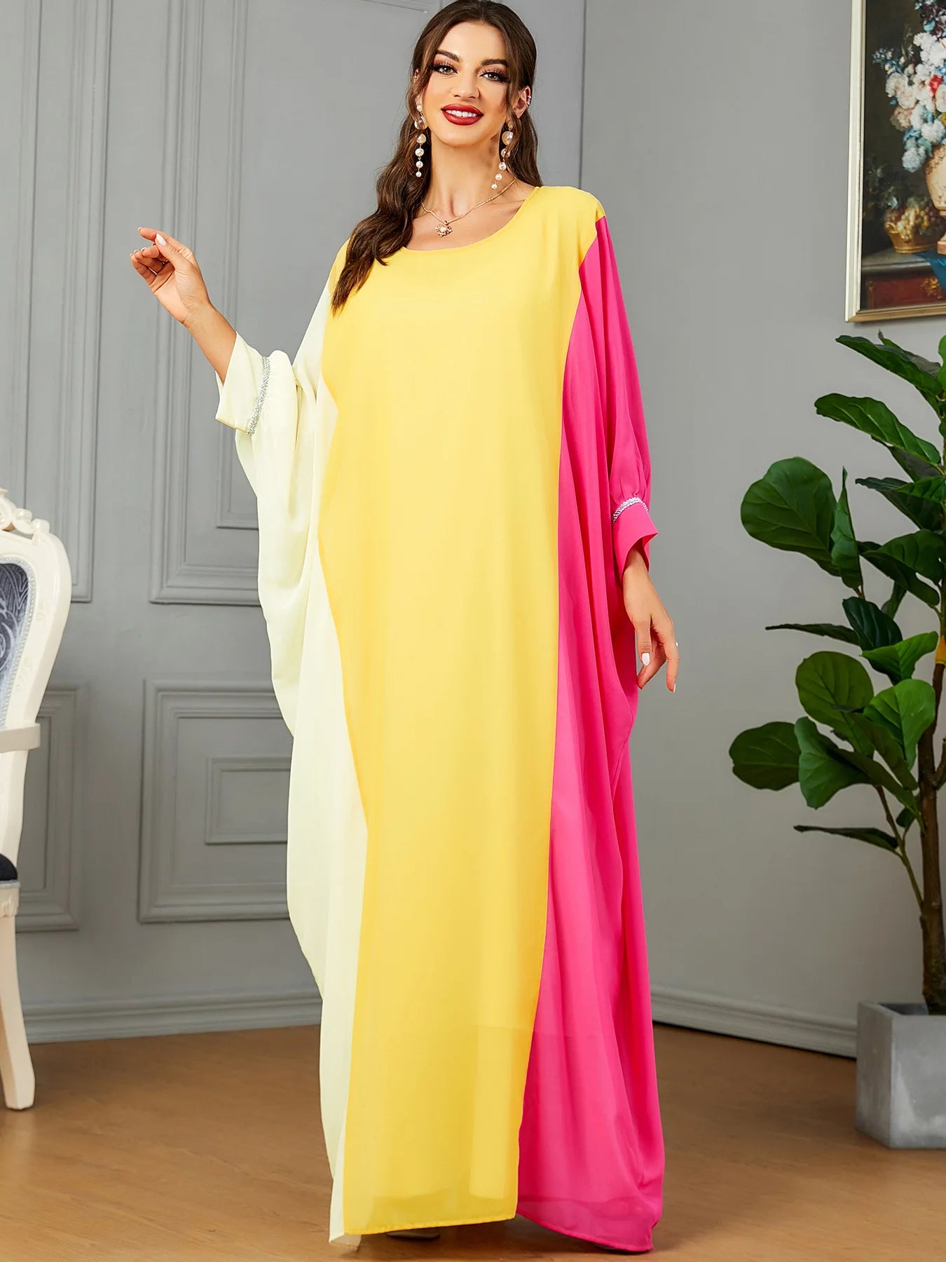 Ramadan Summer Batwing Sleeve Butterfly Abaya Islam Muslim Maxi Dress Kebaya Women Kaftan Robe Musulmane Femme Vestidos 2024 - Seprincess