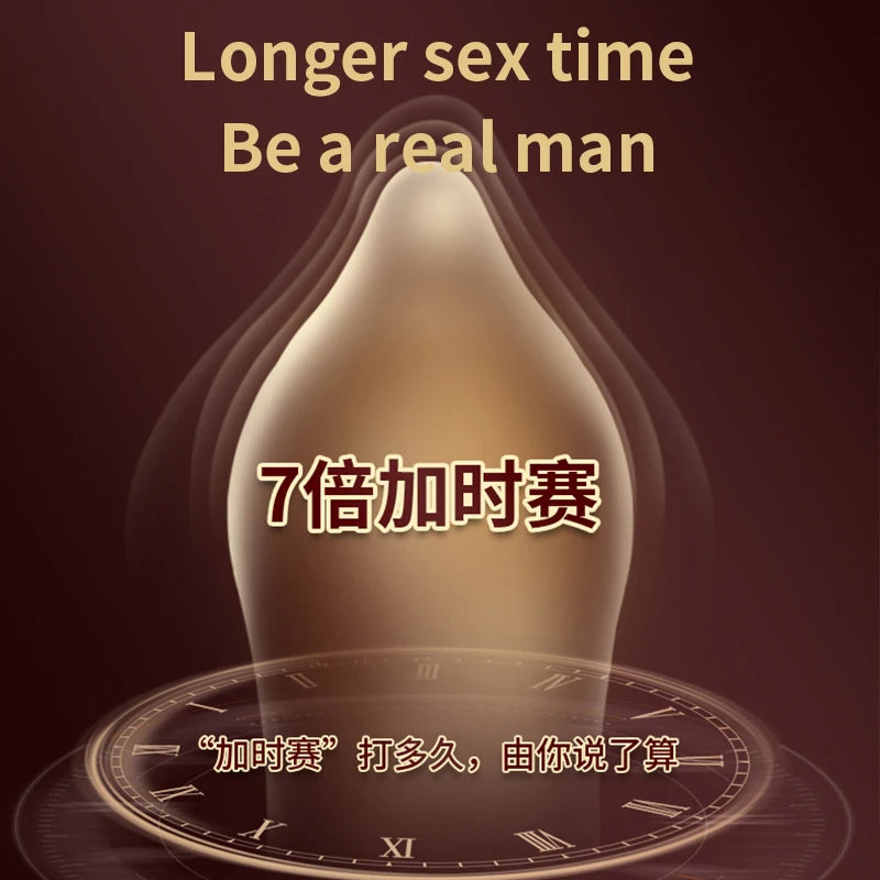 New Delayed Ejaculation Condoms For Men Reduce Sensitivity Pysical Thick 0.07mm 7 Times Thicker Condom Penis Sleeve Sex Toys - Seprincess