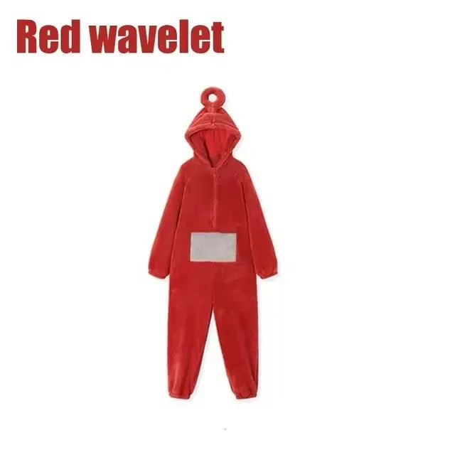 2Pcs Antenna Baby Conjoined Couple Pajamas Coral Velvet Autumn And Winter Thick For Men and Women,Comfortable Cotton Velvet - Seprincess