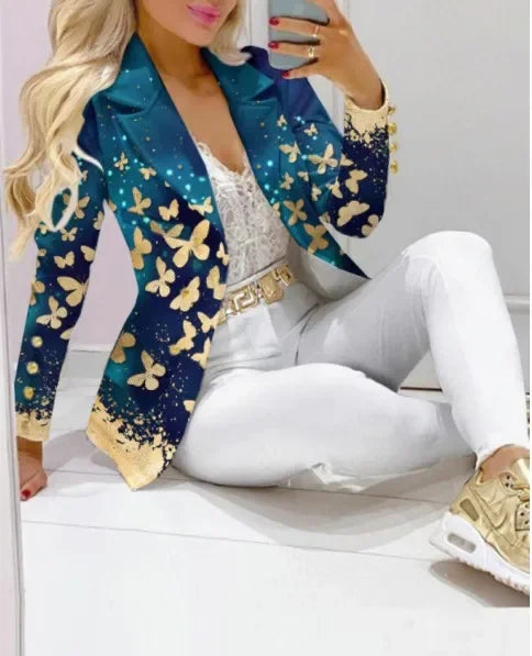 New 2023 Formal Office Pant Sets Women 2PCS Double Breasted Solid Blazers Jacket and Pants Two Pieces Set Female Pant Suits Sets - Seprincess