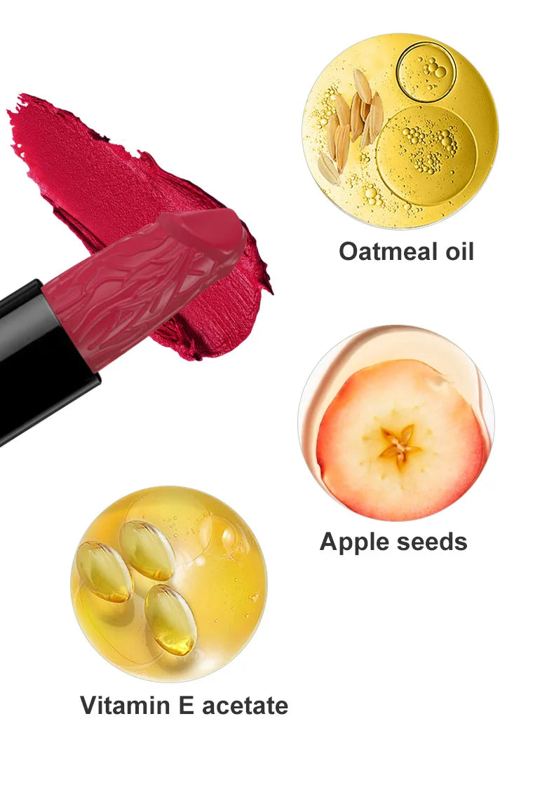 Mushroom mouth red matte fog easy to color waterproof not easy to decolour moisturizing lipstick Makeup - Seprincess