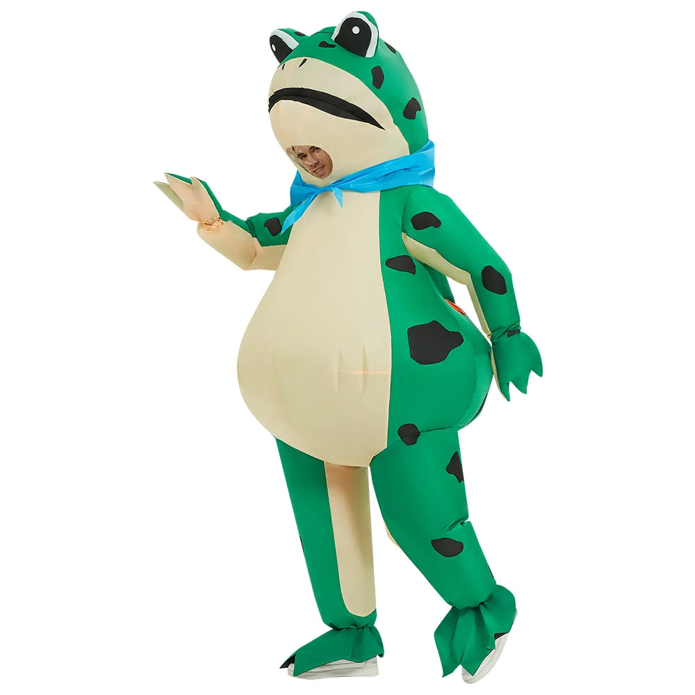 Inflatable Frog Costume Funny Full Body Blow Up Cosplay Costume Suit for Adult Halloween Party Costume for Adult Role Play - Seprincess