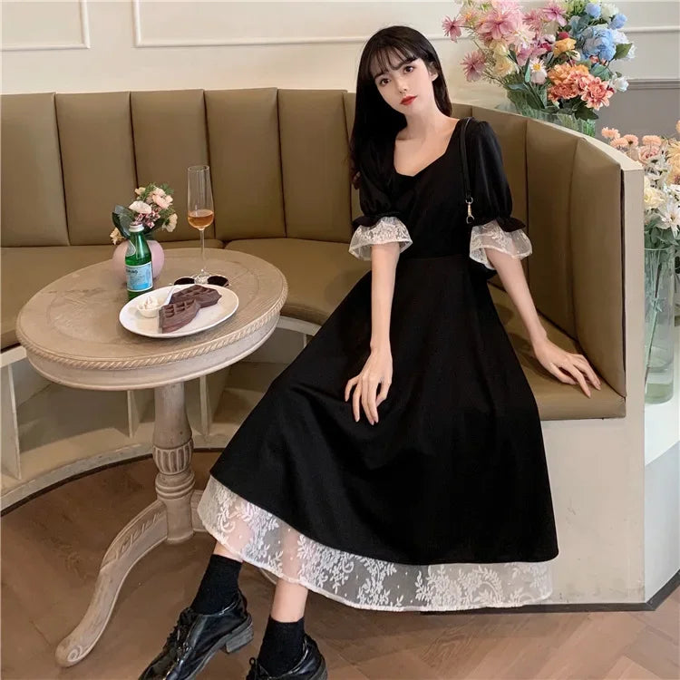 Black Haut De Gamme Designer Autumn Dress Niche Long Luxury French Style Women's Fashion Gown High End Feel Dress - Seprincess