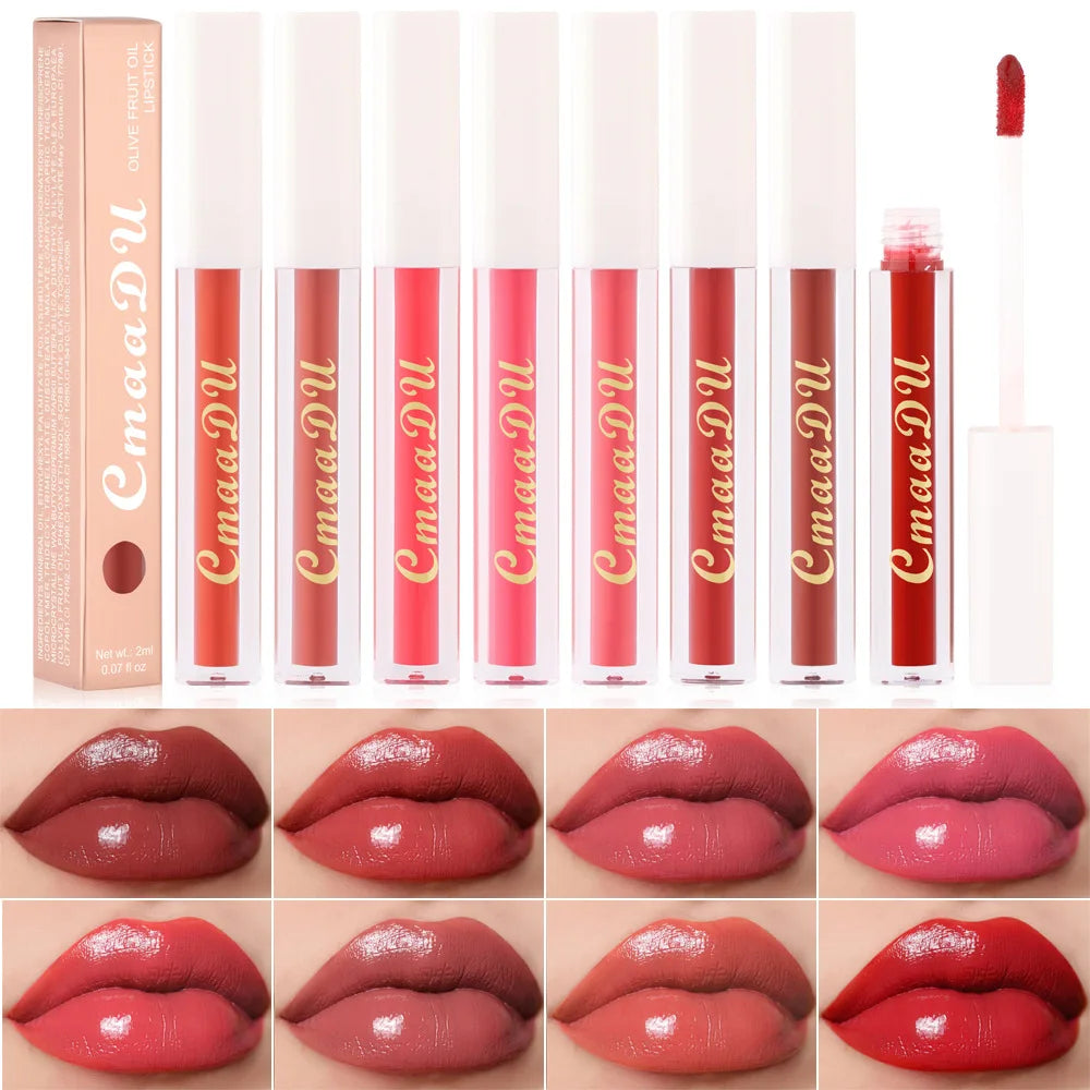 CmaaDu Hydrating Mirror Glossy Liquid Lipstick Lip Gloss  Moisturizing Lip Glaze  Non-Sticky Tint Glow Plumper Makeup Lipgloss - Seprincess