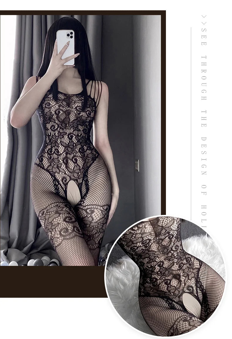 Bodysuit European style open cut cut-out jumpsuit Erotic open crotch Held sexy sexy lingerie woman 18 fancy women underwear xxx - Seprincess