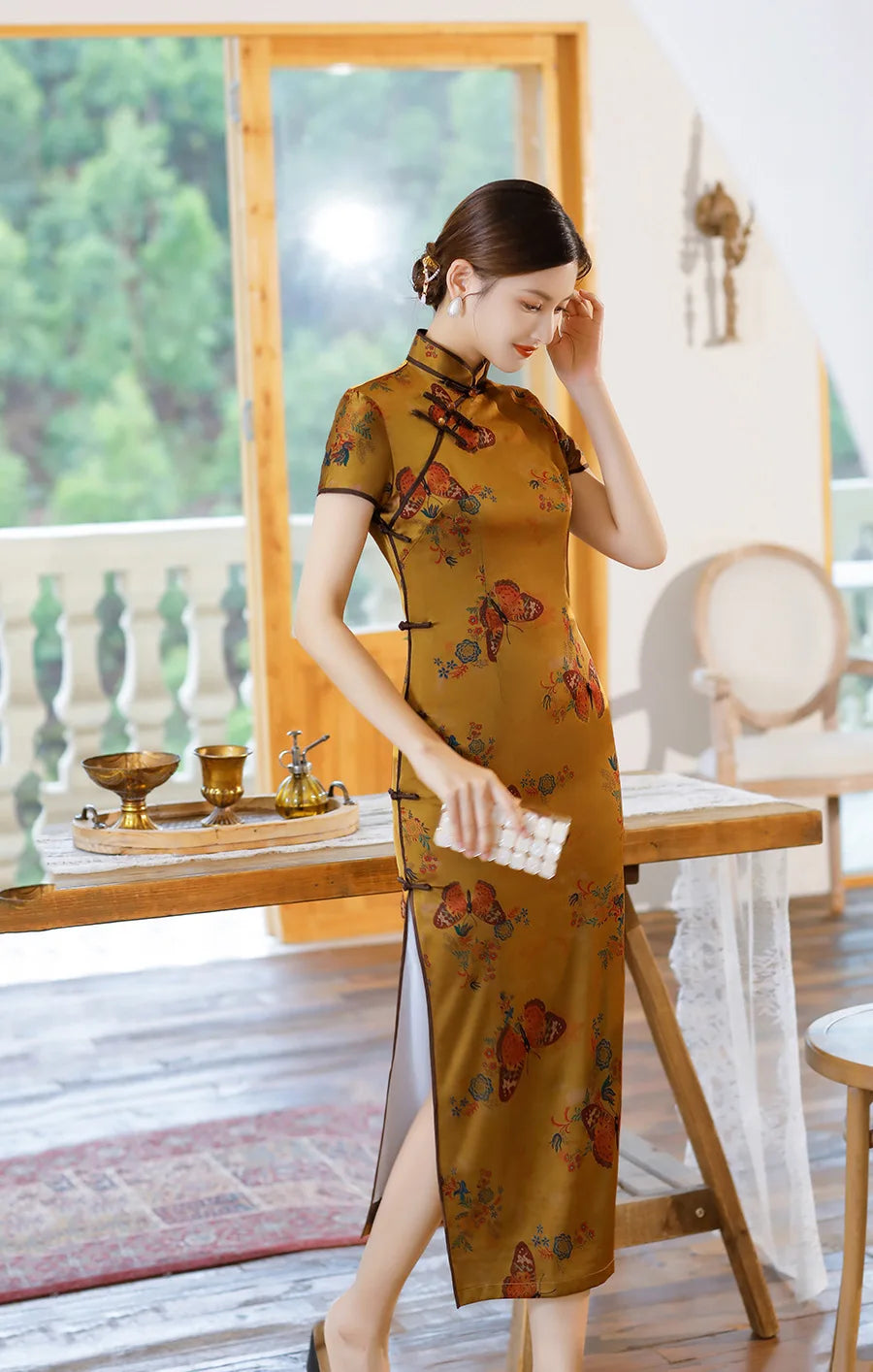 New Women Cheongsam Chinese Traditional Slim Dress Wedding Costume Long Dresses Sexy Qipao Multi Color - Seprincess