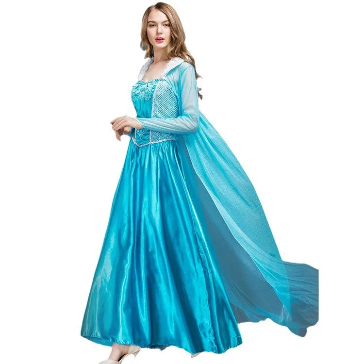 Snow Elsa Princess Elsa Dress Adult European and American Halloween Cosplay Stage Costumes - Seprincess