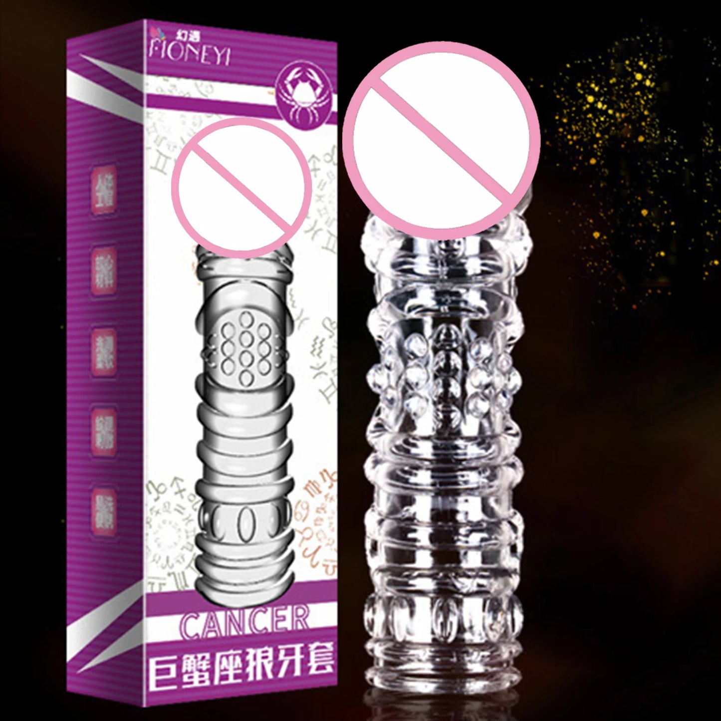 Larger Spikes Condoms For Man Pleasure Sex Toys Female G spot Vaginal Stimulation Condom Ribbed Penis Sleeve Adult Supplies - Seprincess