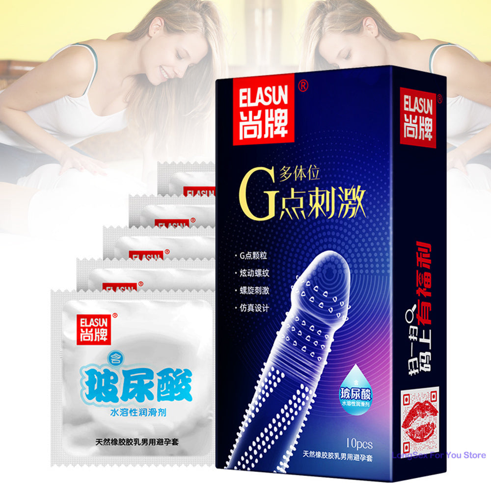 Elasun condoms with mustache  Mutual Climax orgasm Ribs condom for men delay ejaculation G spot Sex Delay Condom - Seprincess