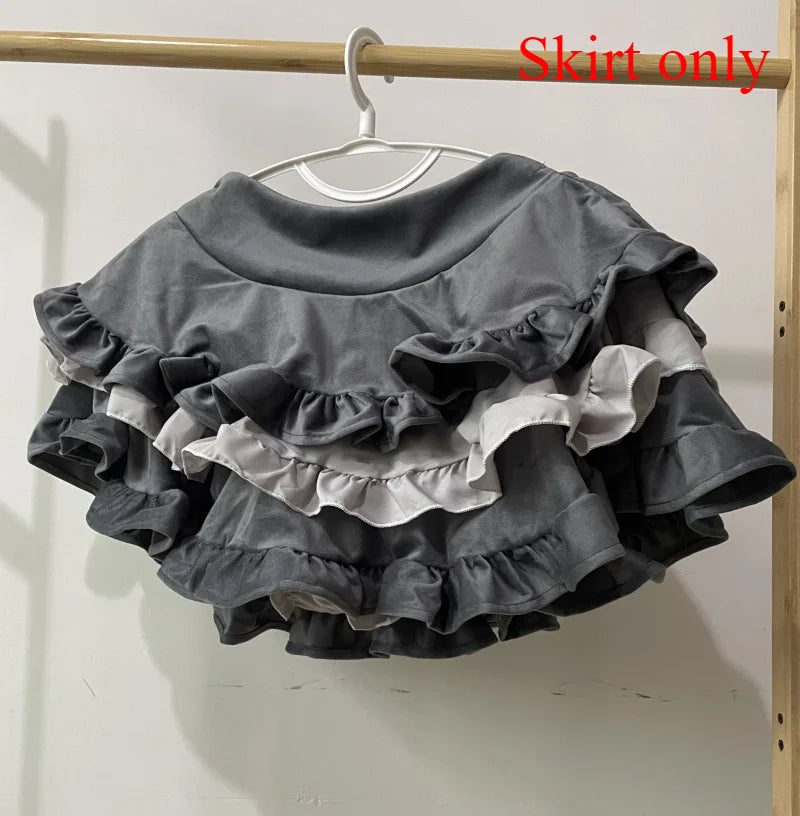 2 Piece Sets Women Y2K Outfit Off Shoulder Top Skirt Set Two Piece Set Korean Style Party Holiday Look Sexy Wear Matching Set - Seprincess