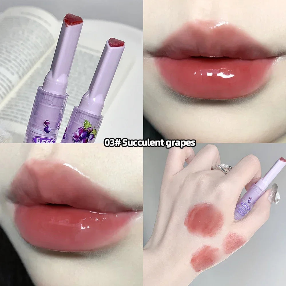 Jelly Pink Lipsticks Pen Moisturizing Lasting Mirror Water Light Solid Lip Gloss Glass Clear Lip Glaze Makeup Korean Cosmetics - Seprincess