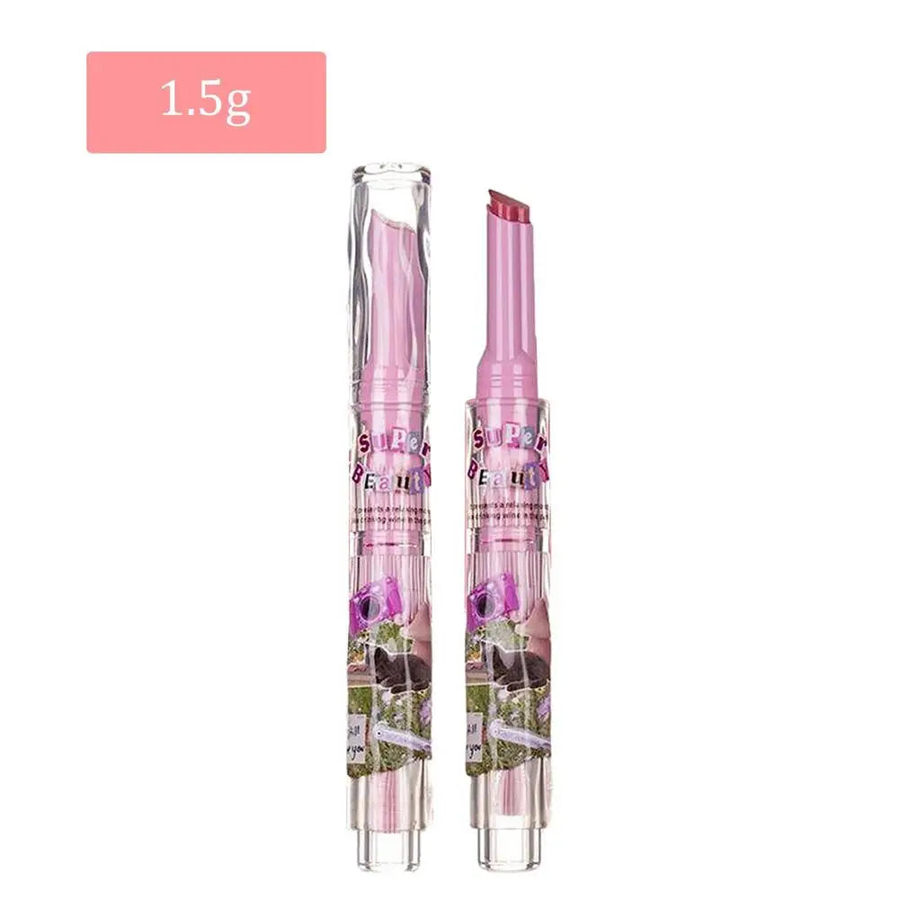 1pcs Flortte Love Shape Lipstick Flower Jelly Water Lip Gloss Clear Light Hydrating Lip Tints Non-stick Cup Korea Cosmetic - Seprincess