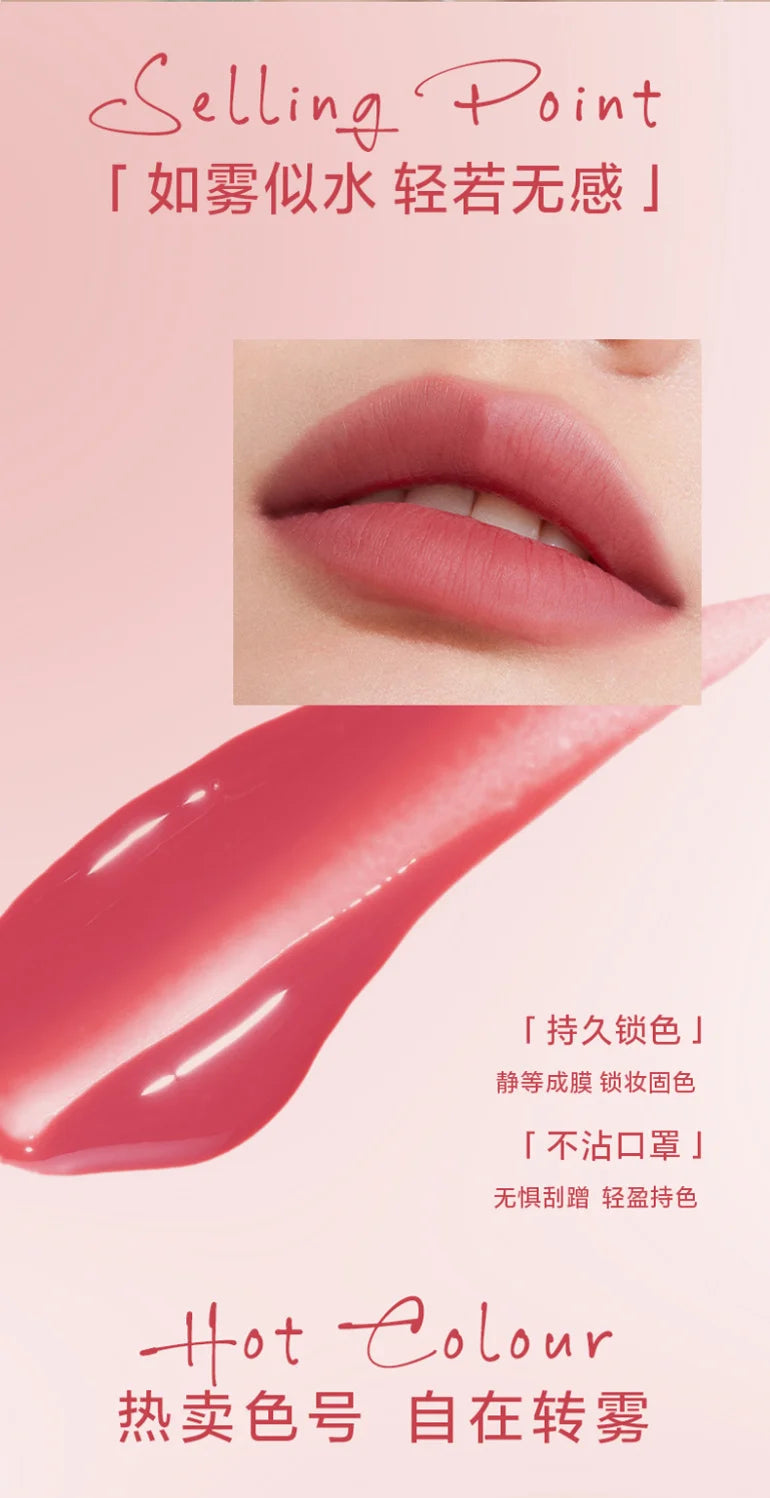 INTO YOU Beauty Water Mist Lip Glaze Lasting Non-stick Cup Matte Mousse Lipstick Natural Nude Color Sexy Lips Makeup Maquiagem - Seprincess