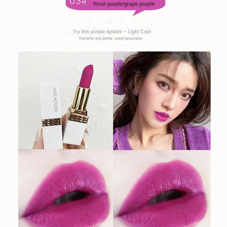 Lavender Purple Lipstick Rose Purple Grape Purple Rose Red Lipstick  Pink Makeup Cosmetic - Seprincess