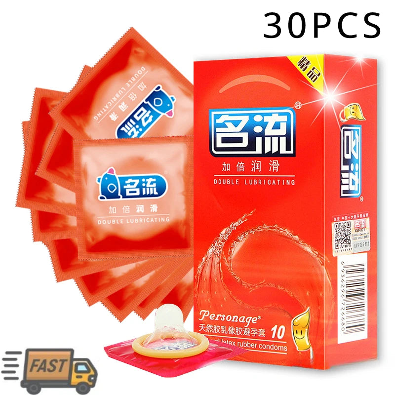 30pcs Double Lubricated Condom Adult Sex Toys for Men Rubber Penis Sleeves Ultra Thin Safety Condoms Intimate Goods Sex Products - Seprincess