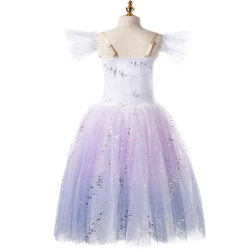 2023 Professional Romantic Tutu Long Tulle Tutus Ballet Dress Women Girls Ballerina Party Dress Children Ballet Dance Costumes - Seprincess