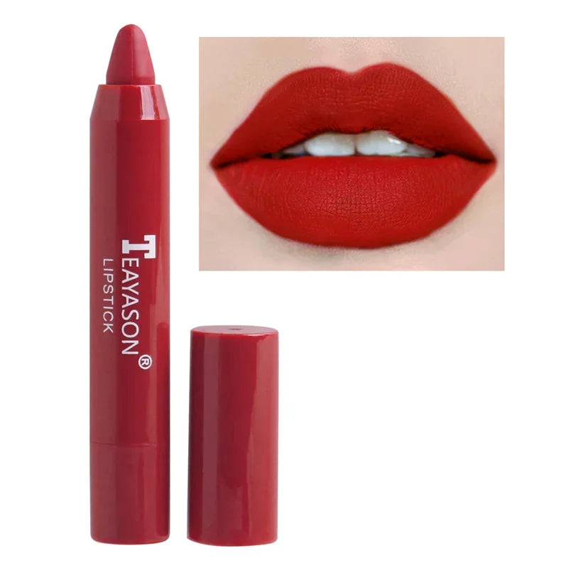 12 Colors Matte Lipsticks Waterproof Matte Lipstick Lip Sticks Cosmetic Easy To Wear Matte Batom Makeup Lipstick Sexy Gift - Seprincess