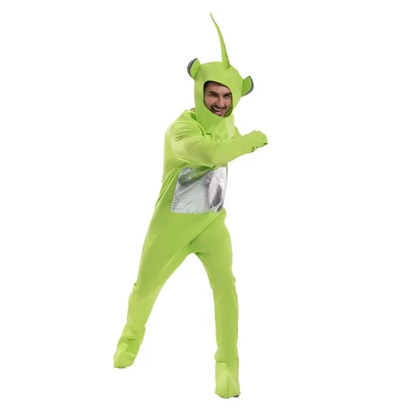 Cosplay Costume for Adult Jumpsuit Headgear Funny Tinky Winky Dipsy Laa-Laa Po Halloween Carnival Costume Clothes - Seprincess