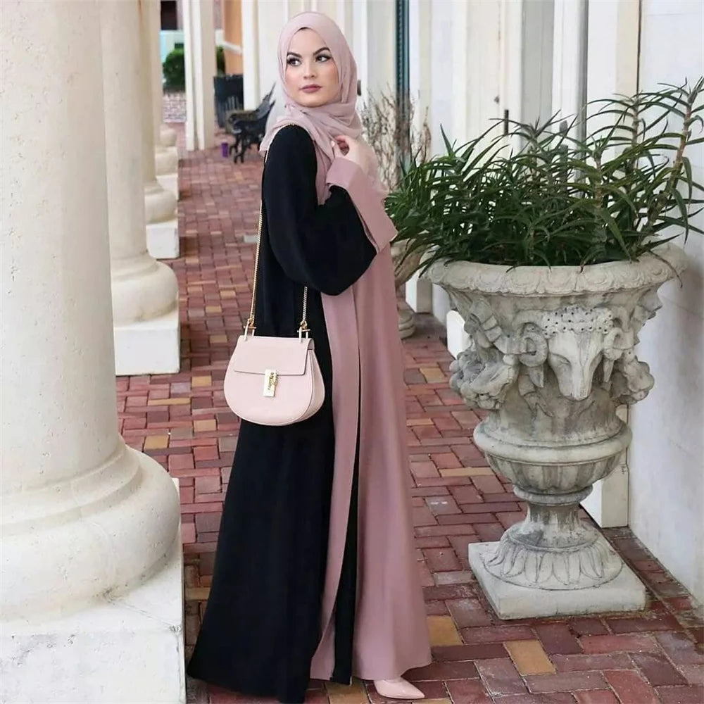 Ramadan Eid Muslim Abaya Dubai Luxury Splicing Fake Two Pieces Abayas For Women Kaftan Modest Dress Islam Caftan Marocain Femme - Seprincess