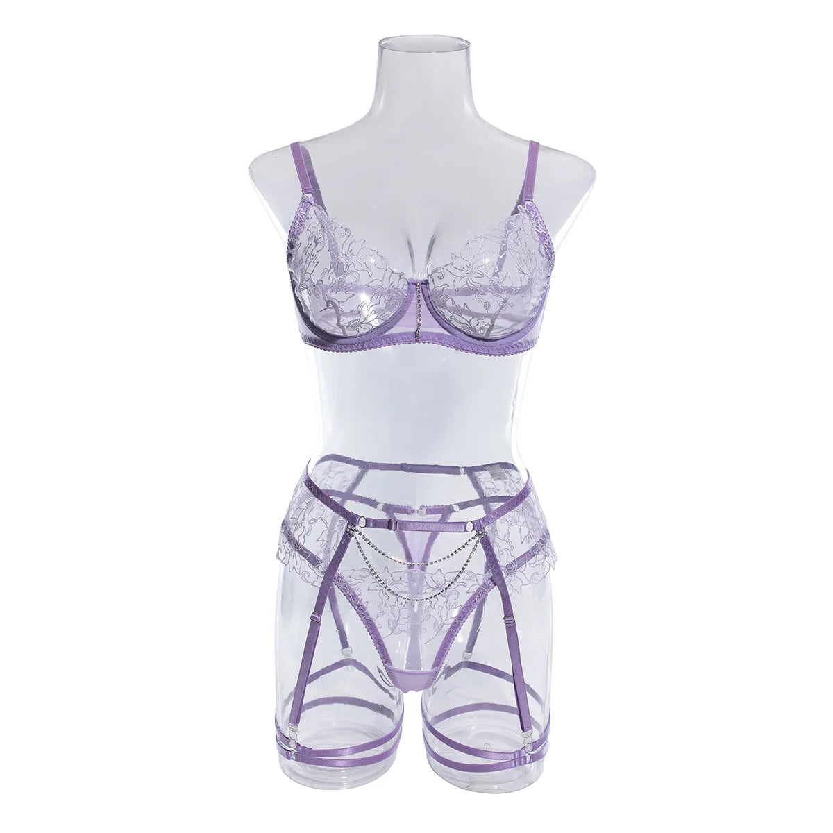 Bar set Tight binding lace perspective deep v bialism women's set lingeries femme women underwear sexi fetish Erotic products