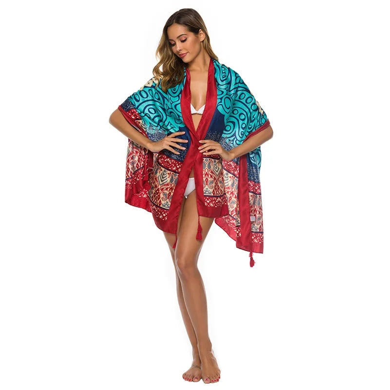 2018 New 90x180cm Twill cotton Pareo Beach Cover-Ups Women Large Beach Dress Bikini Bathing Swimwear Cover Up Sarong Wrap Scarf