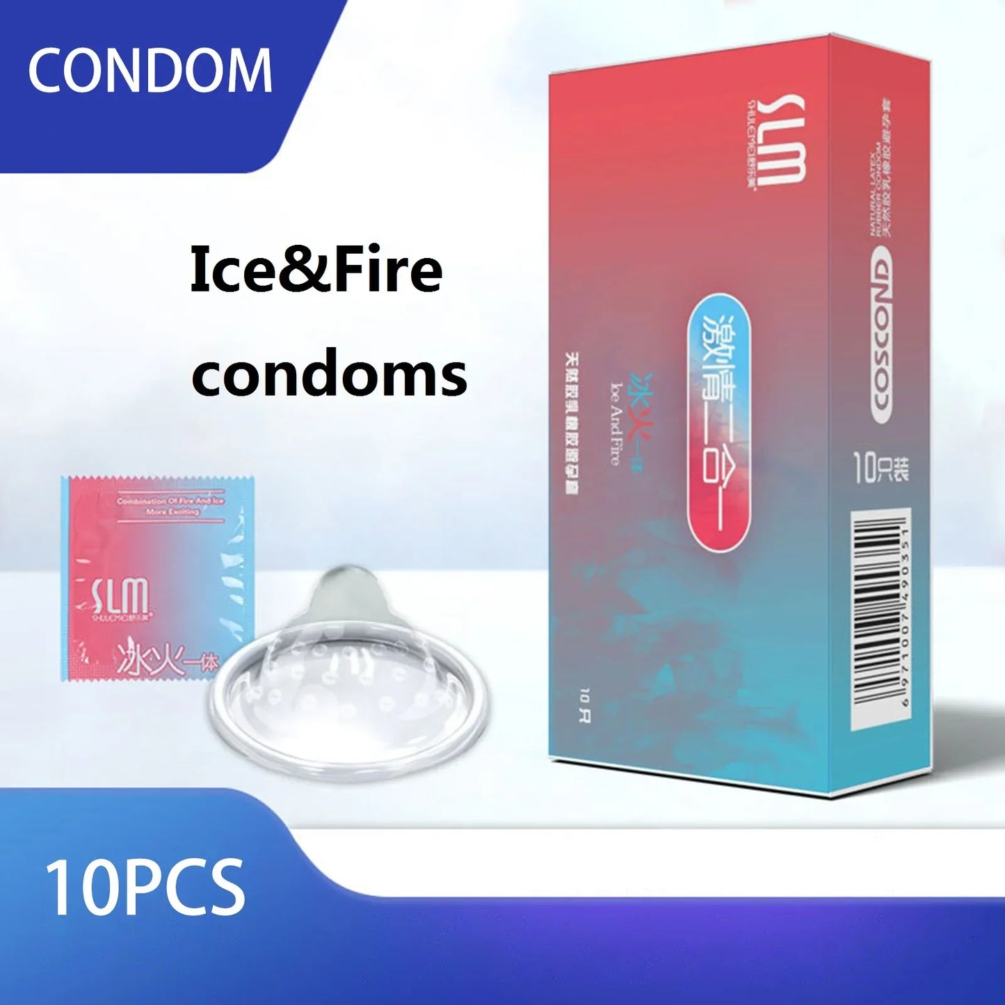 10pcs Large Particles Condoms Sex Toys for Men Screw Thread Dotted Granular High Sensitivity Penis Sleeves with Spikes Sex Shop