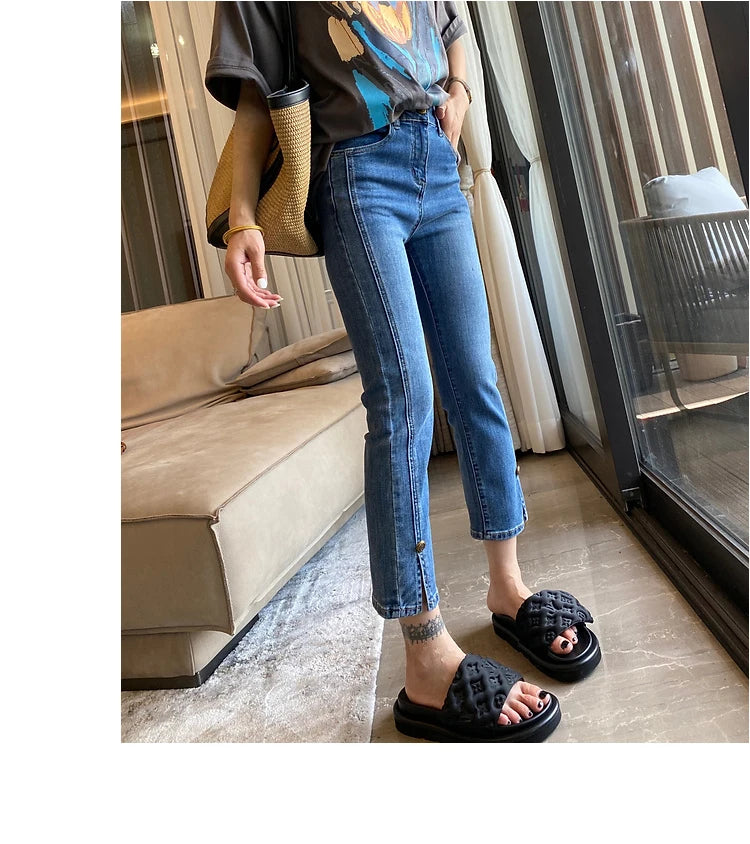 Y2k Large Size High Waist Jeans Women's Summer Thin 2023 New Fat Mm Thin Straight Pipe Smoke Pipe Pants 40-100kg