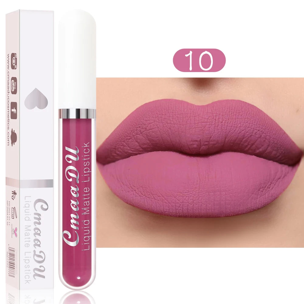 CmaaDu 18 Matte Mist Lip Glaze Long-lasting waterproof Moisturizing Lip Gloss Natural Healthy Lipstick - Seprincess