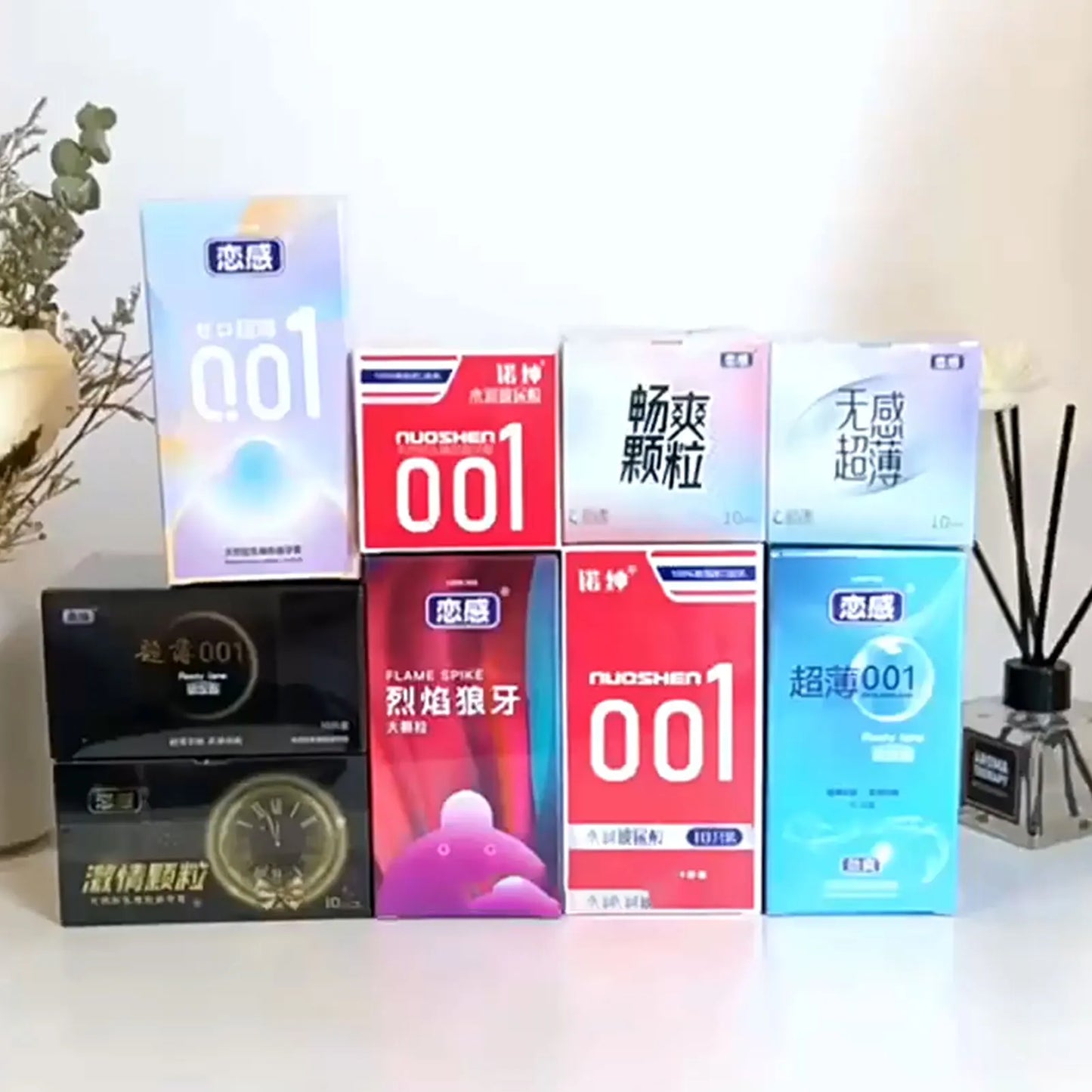 Ultra Thin Condoms Long-lasting For Men Sex Ejaculation Delay Latex Condom Hyaluronic Acid 0.01 Penis Sleeve For Adults Sex Love - Seprincess