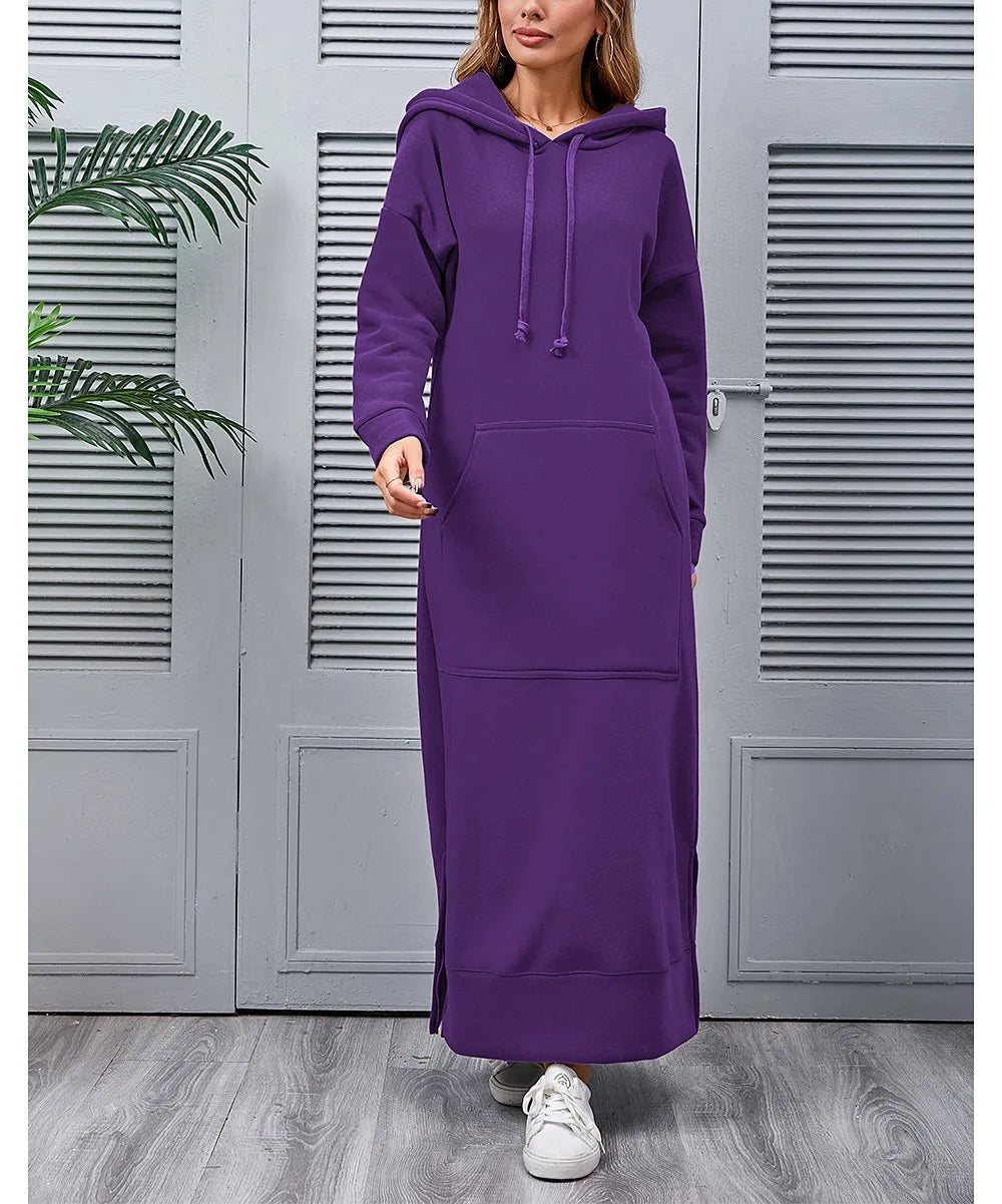 Turkey Hooded Tracksuit Maxi Dress Women Muslim Arab Striped Jogging Sports Long Dress Walk Wear Musulman Islamic Clothing 4XL - Seprincess