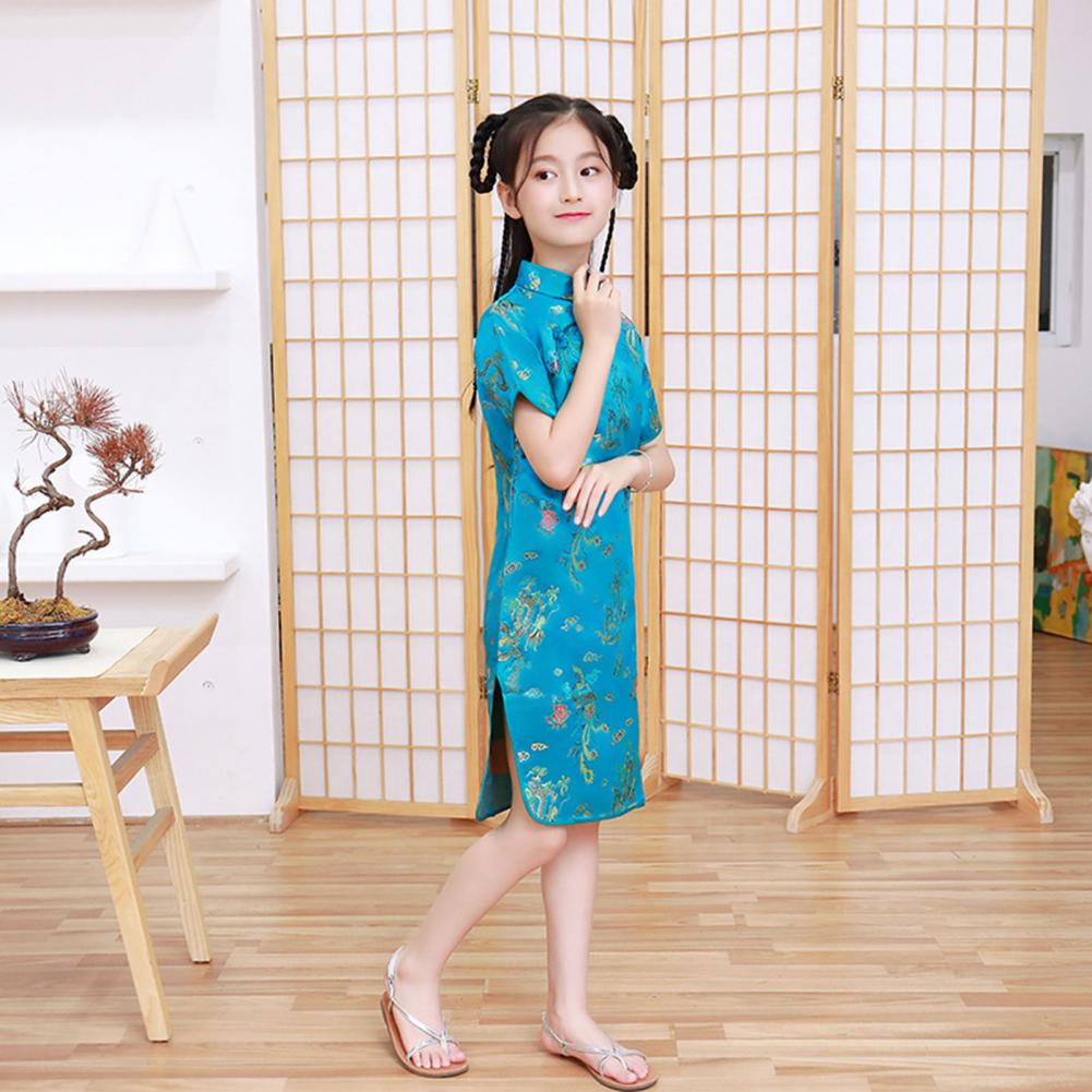 Kids Hanfu Dress Elegant Princess Dress Summer Dresses Chinese Cheongsams For Girls Traditional Chinese Dress Toddler Dress - Seprincess