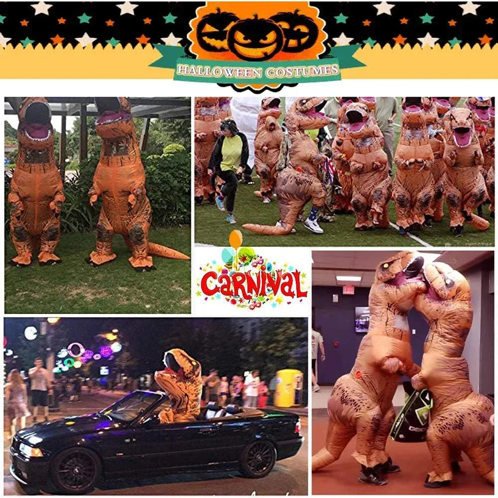 T-REX Inflatable Suit Adult Fancy Role-playing Tyrannosaurus Costume Dinosaur Cosplay Halloween Party Carnival Apparel - Seprincess